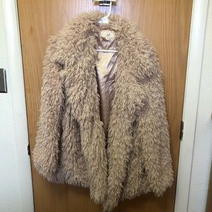 Fuzzy Teddy Creme Coat